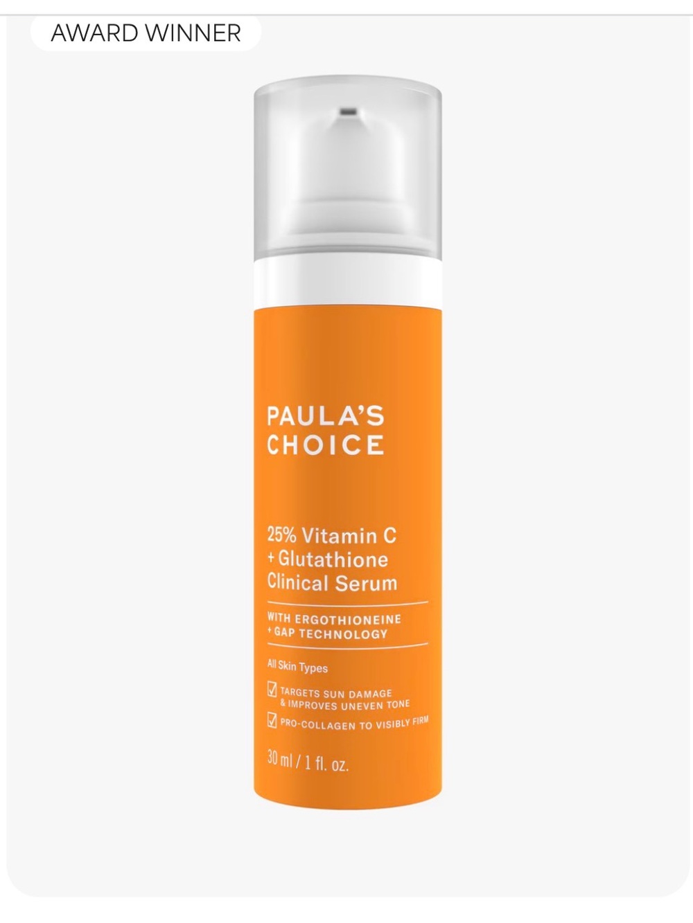 Paula's Choice 25% Vitamin C + Glutathione Clinical Serum - NEW